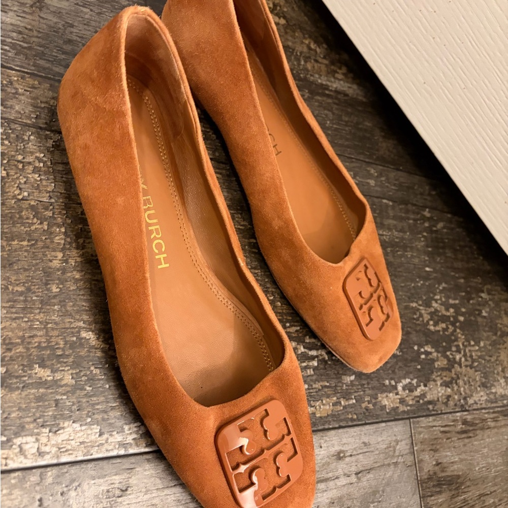 Tory Burch Women's Brown Suede Loafers - Picture 3 of 4